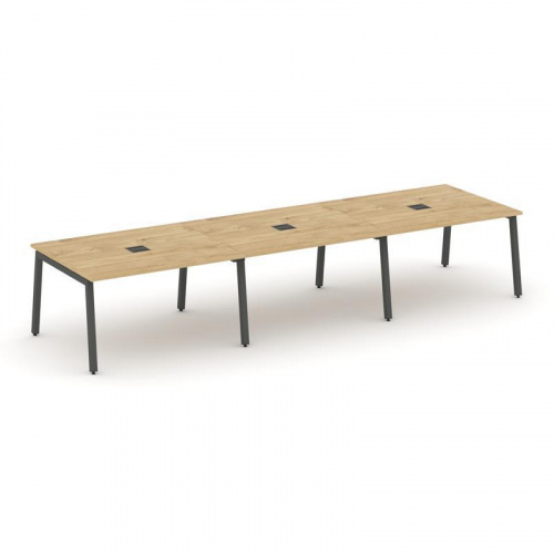 Style Project Стол переговорный SN-5A.SPRG-053 Тиквуд Светлый/Металл Белый 4410*1180*750 фото 22