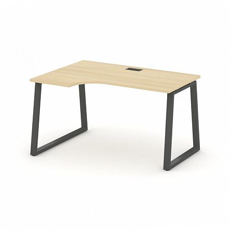 Style Project Стол рабочий эргоном. SN-6T1.SPA-001(L) Акация Лорка/Металл Антрацит/Заглушка Пластик