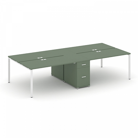 Бенч-система на 4 места с 1 опорной тумбой Concept CN.DRS-424