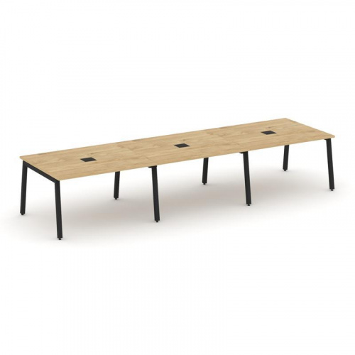 Style Project Стол переговорный SN-5A.SPRG-053 Тиквуд Светлый/Металл Белый 4410*1180*750 фото 8