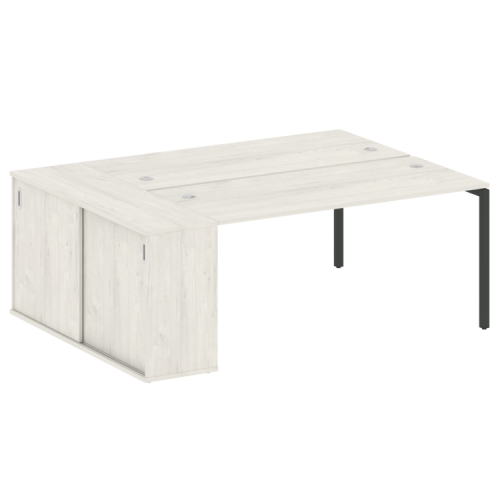 Бенч-система с шкафом-купе на П-обр. м/к Metal System Quattro 40БП.РС-СШК-1.4 фото 8