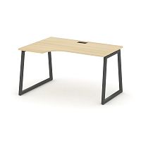 Style Project Стол рабочий эргоном. SN-4T1.SPA-021(L) Акация Лорка/Металл Антрацит/Заглушка Пластик