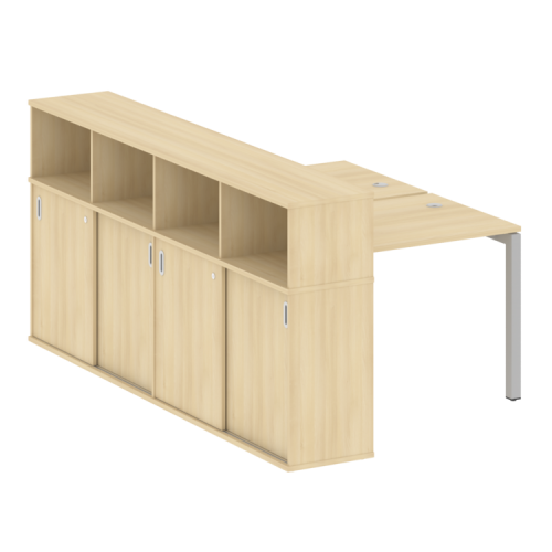 Бенч-система с шкафом-купе на П-обр. м/к Metal System Quattro 50БП.РС-СШК-4.1 фото 12 Бенч-система с шкафом-купе на П-обр. м/к Metal System Quattro 50БП.РС-СШК-4.1 фото 12