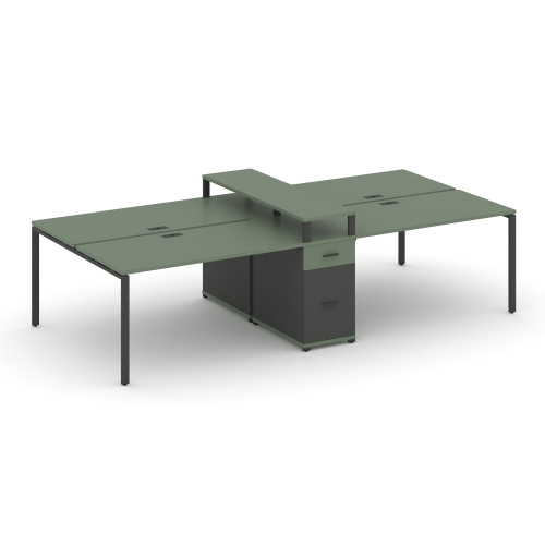 Бенч-система на 4 места с 1 опорной тумбой Concept CN.DRS-437 фото 2 Бенч-система на 4 места с 1 опорной тумбой Concept CN.DRS-437 фото 2