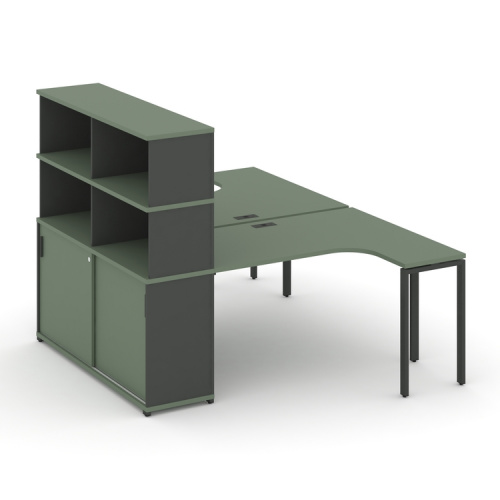 Бенч-система с опорным шкафом-купе с надставкой Concept CN.DSA-221 фото 2