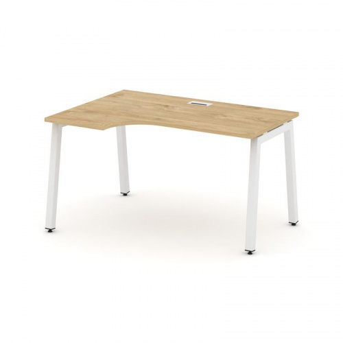 Style Project Стол рабочий эргоном. SN-5A.SPA-021(L) Дуб Табак/Металл Белый 1380*800/980*750 фото 21