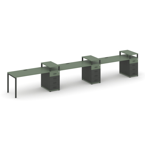 Бенч-система на 3 места с 3 опорными тумбами Concept CN.ORS-459 фото 2 Бенч-система на 3 места с 3 опорными тумбами Concept CN.ORS-459 фото 2