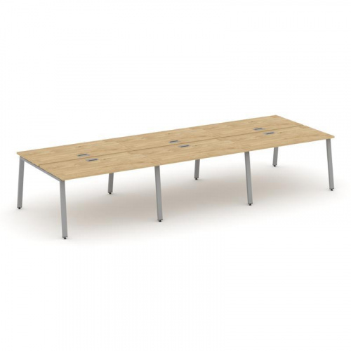 Style Project Рабочая станция 2-х сторон. SN-6A.DRS-063 Дуб Наварра/Металл Белый 4140*1232*750