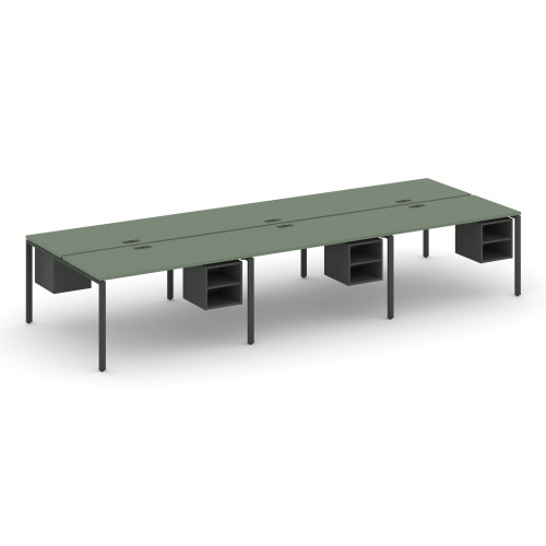 Бенч-система на 6 мест с подвесными тумбами Concept CN.DRS-145 фото 2