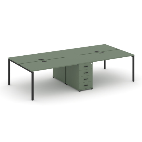 Бенч-система на 4 места с 1 опорной тумбой Concept CN.DRS-419 Бенч-система на 4 места с 1 опорной тумбой Concept CN.DRS-419