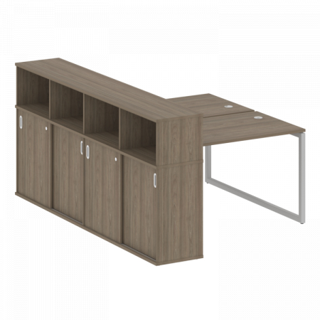 Бенч-система с шкафом-купе на О-обр. м/к Metal System Quattro 40БО.РС-СШК-4.2